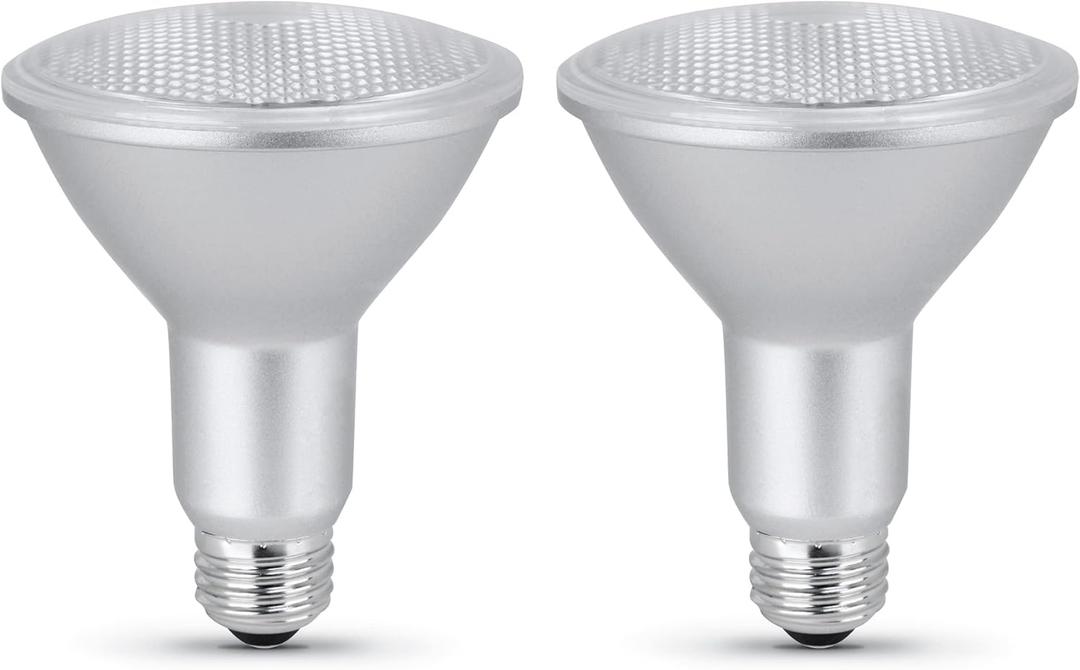 Feit Electric LED PAR30L Bulbs, 75W Equivalent, Dimmable, 5000K Daylight, 750 Lumens, 22 Year Lifetime, E26 Base, PAR30 Flood Lights, Spotlight Bulb,Weatherproof, 2 Pack, PAR30LDM/950CA/2 (Product Specific)