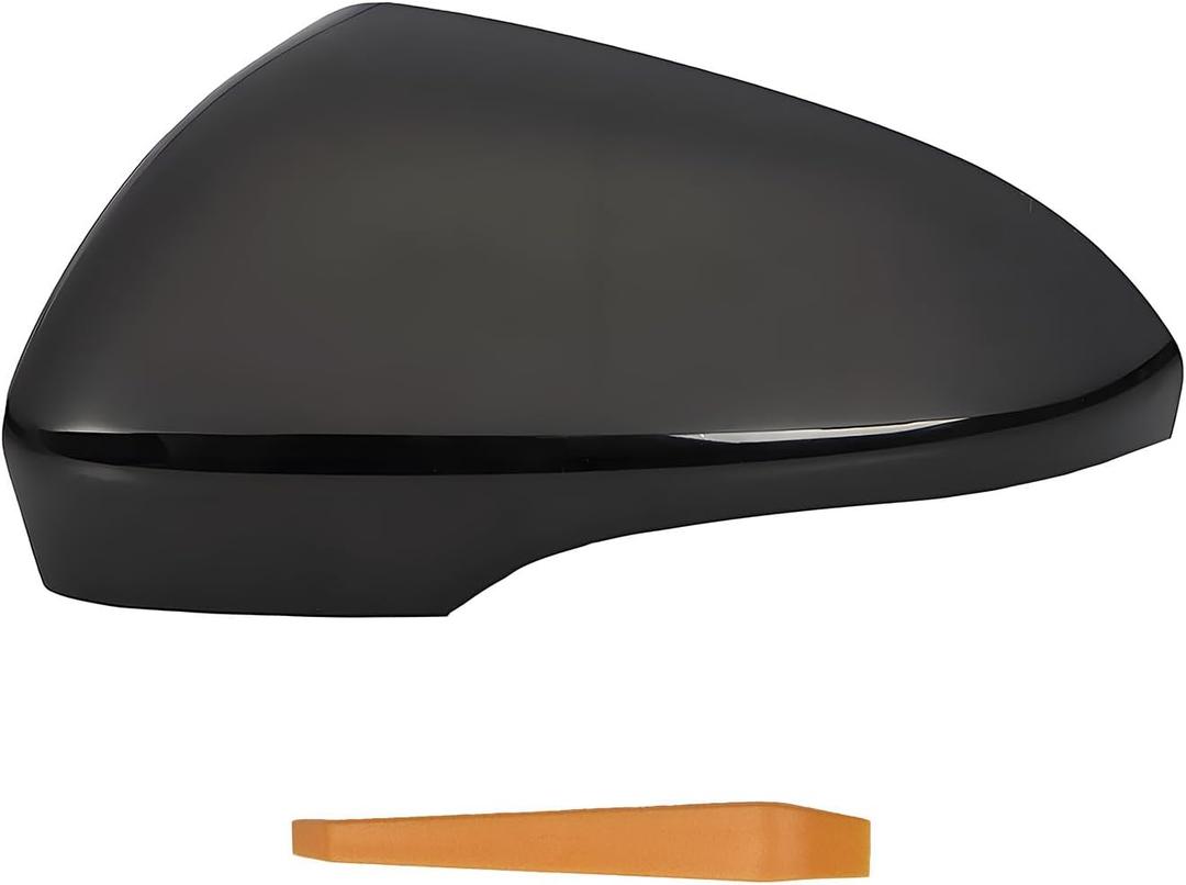 Right Passenger Side Mirror Cover Cap Compatible with Ford Fusion 2013-2020 Glossy Black Not For SE Model