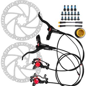 Zoom eBike Hydraulic Brake Upgrade Kit  2/3 PIN Male Waterproof Power-Off Sensor Connector, Pre-Bled Brake Levers & Calipers with 160mm Rotors Zoom eBike Hydraulic Brake Upgrade Kit  2/3 PIN Male Waterproof Power-Off Sensor Connector, Pre-Bled Brake Levers & Calipers with 160mm Rotors