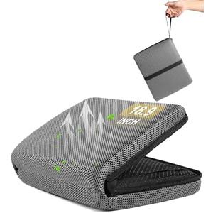 Airplane Seat Cushion Portable Travel Cushion for Comfort Foldable Stadium Pad with Breathable Fabric Seat Pad Perfect for Long Flights, Office, Bleacher, Camping