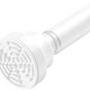 AIZESI White Tension Curtain Rod 30-63 Inch 1PCS, Non-slip Spring Curtain Rod For Windows, No-drilling Adjustable Tension Rod,Non-rust Spring Tension Rod For Doorway Bathroom Kitchen Bedroom