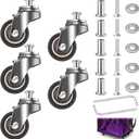 2 Inch Heavy Duty Replacement Wheels for HULKEN Bag with Wheels - Compatible with HULKEN Large, Medium, Small Bag - Reinforced Rolling Tote Bag Repair Kit (Set of 5)