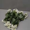 Uqueeten Artificial Flowers for Outdoors Artificial Geranium,Fake Flower White Geranium Artificial Plant Home Decor,Silk Geraniums Realistic Outdoor Flower Fake Plant Decoration 14.4" (White) 8PCS