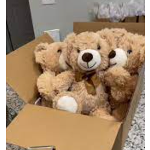 6 Teddy Bears With 6 Glass Jars Decoration