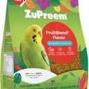 ZuPreem FruitBlend Bird Pellets, Daily Bird Food for Parakeet, Budgie, Parrotlet, Dove, Core Nutrition for Small Birds, Made in USA, Parakeet & Budgie Food (S, 2 lbs) (2 Pound (Pack of 1))
