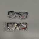 AMOMOMA Trendy TR90 Oversized Blue Light Reading Glasses Women,Stylish Square Cat Eye Glasses AM6031 (C1.black+c6.tortoise)