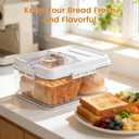 Dynta Bread Box for Homemade Bread, Bread Storage Container for Kitchen Counter Airtight, Time Recording Bread Containers with Lid, Bread Storage Airtight Loaf Bread Keeper, 2 Pack