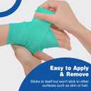 AZEN 16 Pack Self Adhesive Bandage Wrap, 2" X 5 Yards Elastic Cohesive Bandage Wrap, Color Athletic Tape, Vet Wrap, Ankle Tape