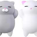 Nutty Toys Squishy Cat Set - 2" Soft Silicone Kawaii Kitties, Top Stress Relief Toy 2026, Unique Kids & Adults Egg Filler Gift Idea, Best Teenage Girl, Teen Boy & Tween Easter Basket Stuffers Present, Pack Of 2