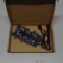 12V 4Pin PWM & 5V 3Pin ARGB with SATA 15Pin Power 2-in-1 Hub 6 Way Sync CPU Cooling Fan Addressable RGB Lighting PCB Splitter for Extended Motherboard Interface -Black Compatible With Desktop