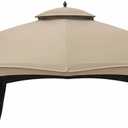 Garden Winds Durable 350 Replacement Canopy Top Compatible with Allen Roth 10' x 12' Gazebo Models GF-12S004B, TPGAZ17-002 - Beige