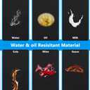 4 x Tucnoeu 4 Pack Black Waterproof Apron Cobbler Apron Unisex Work Aprons with 2 Deep Pockets, Fast Drying Polyester for Cleaning Painting Work Artiest Aprons Kitchen