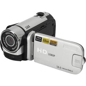 Video Camera Camcorder, 1080P 16MP 16X Zoom 2.4 Inch Rotatable Screen Camcorder, Handheld Video Recorder with Fill Light & 1/4 inch Thread Hole for Teens Beginner Adult (Silver)