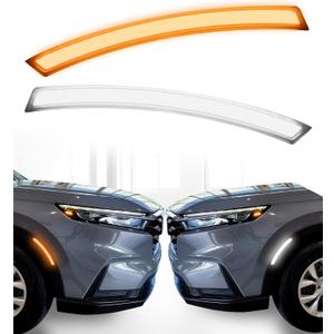 LED Side Marker Lights for Honda CRV 2023-2026 Front Fender Reflectors Turn Signals DRL Daytime Running Light Wheel Well Arch Insert Trim Accessories (Plain Design)