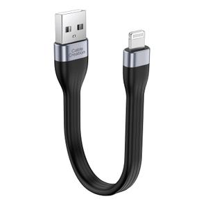 CableCreation MFi Certified iPhone Charging Cable - Short 15 cm, USB to Lightning, Fast Charging, Compatible with iPhone 14/14 Pro Max/13/12/12 Pro/11/X/XR/8/8 Plus/7/6S/6/SE, iPad (black)