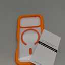 seacosmo for iPhone 17 Pro Case, Full Body Bumper with Built-in Tempered Glass Privacy Screen and Camera Lens Protector, Compatible with MagSafe, Shockproof 17 Pro Phone Case, 6.3", Orange