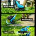 SEESII 13" String Trimmer Electric Weed Wacker with 2x4000mAh Batteries