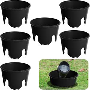 6 Pcs Lawn Light Protector, ABS Landscape Sprinkler and Light Guard, Waterproof Lawn Sprinklers Protection for Reduce Damage from Lawns Mower Outdoor Garden Park Backyard