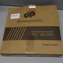 Key Holder for Wall Decorative with Shelf and Hooks, Mail Organizer Wall Mount with Sunglasses Holder, Circular Design Entryway Key Rack Hanger, Rustic Home Decor for Mudroom (White&Black)