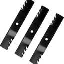 (3PCS) M143520 Toothed Mulching Lawn Mower Blades - Replace OEM M145516 M152726 - Fits John Deere Z425 Z445 Z435 X340 X380- for 54 Inches Deck Lawn Tractor