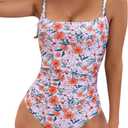 Eomenie Women's One Piece Swimsuits Tummy Control Ruched Bathing Suit 1 Piece Swimwear, Size S