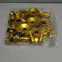 Yungyan 24 Pieces Window Taper Candle Holders Plastic Traditional Candlesticks Only for Flameless LED Table Centerpiece Pillar Candle Holder for Halloween Christmas Wedding Dinner Tables (Gold)