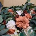 Ling's moment Artificial Wedding Arch Flowers Kit, Apricot & Soft Peach