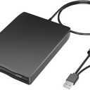 USB Floppy Drive, External 3.5" USB & Type-C Floppy Disc Reader, External Floppy Disk Drive Portable 1.44 MB Plug and Play FDD for PC Windows XP 7 8 10 11(Black)