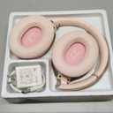 Active Noise Cancelling Headphones, Wireless Over Ear Bluetooth Headphones,100H Play Time Bluetooth Headphone with Microphone,Lightweight and Foldable Comfortable Deep Bass for Work/Gym Pink