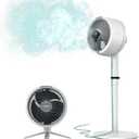 Shark FlexBreeze Pedestal & Tabletop Oscillating Fan with Remote, Indoor & Outdoor, Portable, Corded & Cordless with InstaCool Misting Attachment, White, FA222WH, Compact