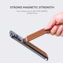 Satechi Magnetic Magsafe Wallet, Double Flap Stand Card Holder, 4 Slots with Front NFC Pass-Through, Adjustable Phone Attachment for iPhone 17/16/15/14/13/12, Travel Accessory