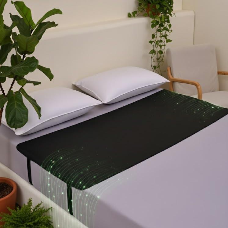 Grounding Mat for Bed Sleep & Deep Relaxation - Premium Grounding Pad Kit - Grounding PU Mat for Natural Energy Balance, Stress Support & Wellness (Queen, Conductive Leather)