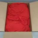 HolidayIdeas 2 Pack Red Spandex Table Skirt for 8 Ft Rectangle Tables, Fitted Stretch Tablecloth 30 x 96 Inch, Wrinkle Resistant Ruffle Design for Valentine's Day, Monther's Day, Trade Shows, Parties