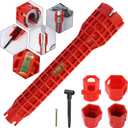 14-in-1 Multi-Functional Plumbing Wrench - Non-Slip Comfort Grip, Universal Tool for Toilet/Sink/Faucet Installation & Repair, Bathroom & Kitchen Essential