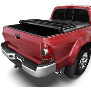 OEDRO Soft Trifold Truck Bed Tonneau Cover Fits for Toyota Tacoma 2005-2015, 6ft Bed with Track Rail System