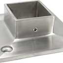 Stainless Steel 316 Grade Floor or Wall Base Flange for 1-1/2" x 1-1/2" Post