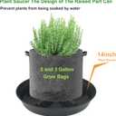 4 Pack Plant Saucer 14 inch, Plastic Plant Saucers for Indoors, Raised Middle Plant Trays for Pots, Water Tray for Plants, Plant Stand Water Catcher Tray, Pot Saucers for Plants (Black)