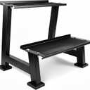Kettlebell Storage Rack with Anti-Slip Pads, 2-Tier Weight Racks, Kettlebell Stand, Dumbbell and Kettlebell Rack for Home Gym Use