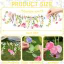 Wildflower Party Decorations Butterfly Flower Banner Flower Leaves Banner Butterfly Garland for Wall Garden Spring Baby Shower Wedding Backdrop Decor