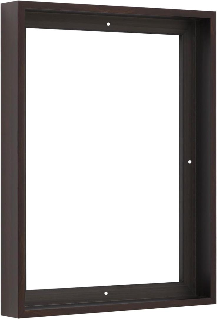 Floater Frame 22x28 for 1.5 inch Deep Canvas Paintings/Canvas Prints/Wood Canvas Panels/Wall Art/Wall Decor/Home Decor/Artwork (Dark Walnut, 22 x 28 inch, Portrait)