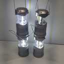 Lichamp LED Camping Lantern, 4 Pack Battery Powered Flashlight for Power Outages, Portable Collapsible Hanging Light Essential for Home, Outdoor, Emergency Lamp Survival Kit Gear for Hurricane, Gray