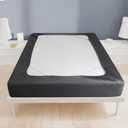 Box Spring Cover Queen Size, Bed Skirt Wrap 4 Side of The Mattress, Stretch & Snug Fit, Ultra Soft, Wrinkle Free, Replacing Bed Skirts for Hotel and Home (Black, Queen)