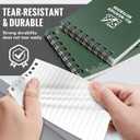 Waterproof Notebook, 1 Pack 3" x 5" Top-Spiral Pocket Notepad with 100 Squared Pages, Weatherproof Pocket Notebook for Police Outdoor Office School Recording