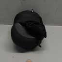 MLVOC Travel Pillow 100% Pure Memory Foam Neck Pillow, Comfortable & Breathable Cover, Machine Washable, Airplane Travel Kit with 3D Contoured Eye Masks, Earplugs, and Luxury Bag, Standard (Black)