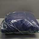 Amazon Basics Comforter Blanket Full/Queen, Reversible Lightweight Microfiber All Season Blanket, Navy/Sky Blue