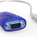 USBGear 12 inch USB to Serial RS-232 DB-9 Pin Adapter with FTDI Chipset for Windows 11, 10, 8, 7 and Mac Systems - Use for Laptop Serial Port, PDA, GPS, Modems, Routers and More