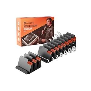 4 x 32 PCS Magnetic Wrench Organizer for Tool Drawer Storage, Black