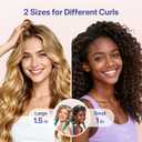 LitBear Heatless Curls Overnight, 2 Sizes of Soft Hair Rollers for Women with Bonnet to Sleep In, No Heat Hair Curlers Set with Scrunchies and Clips, for Long and Medium Hair (Green)