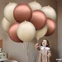 KatchOn, Brown and Cream Balloons Set - 22 Inch, Pack of 12 | Bobo Balloon Brown for Brown Birthday Decorations | Brown Foil Balloons, Boho Decorations for Party | Boho Party Decorations