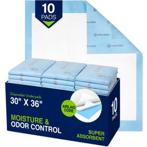 HALYARD Disposable Standard Underpads Incontinence Bed Pads, 30 x30 Inches, Case of 80, Beige-Comfortable Chucks Pads, Disposable, for Adults-Soft Bed Pads for Elderly/Adult Patients, 48823 (Case of